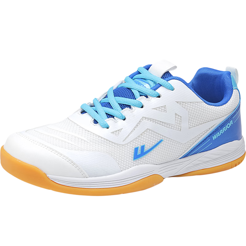 Warrior Badminton Shoes, Outdoor Training Shoes, Shock-Absorbing, Wear-Resistant, Men's Shoes, Casual Shoes, WXY(ZA)-4560, Beige Blue, Size 44