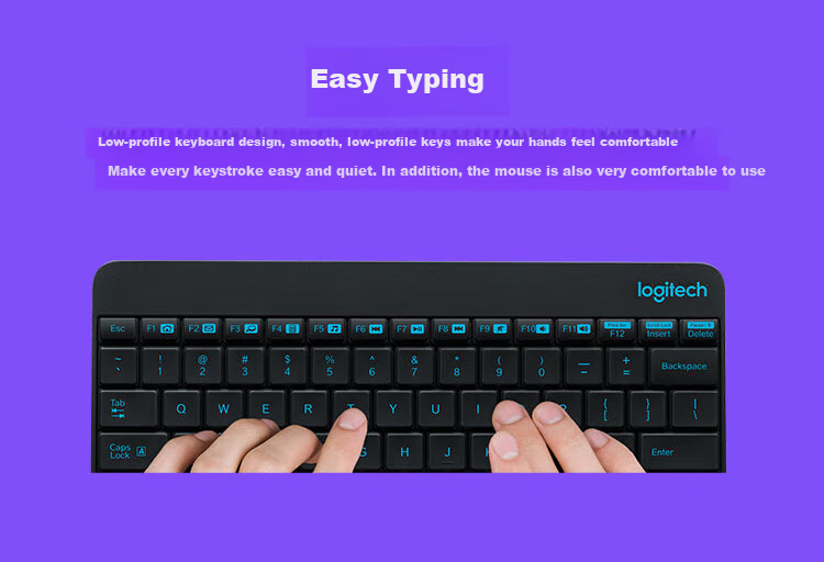 Logitech MK245Nano Enterprise Wireless Office Keyboard And Mouse Combo for Computers And Laptops, Compact Mini Design with 2.4G Wireless Receiver, White [Single Unit Discount] 4