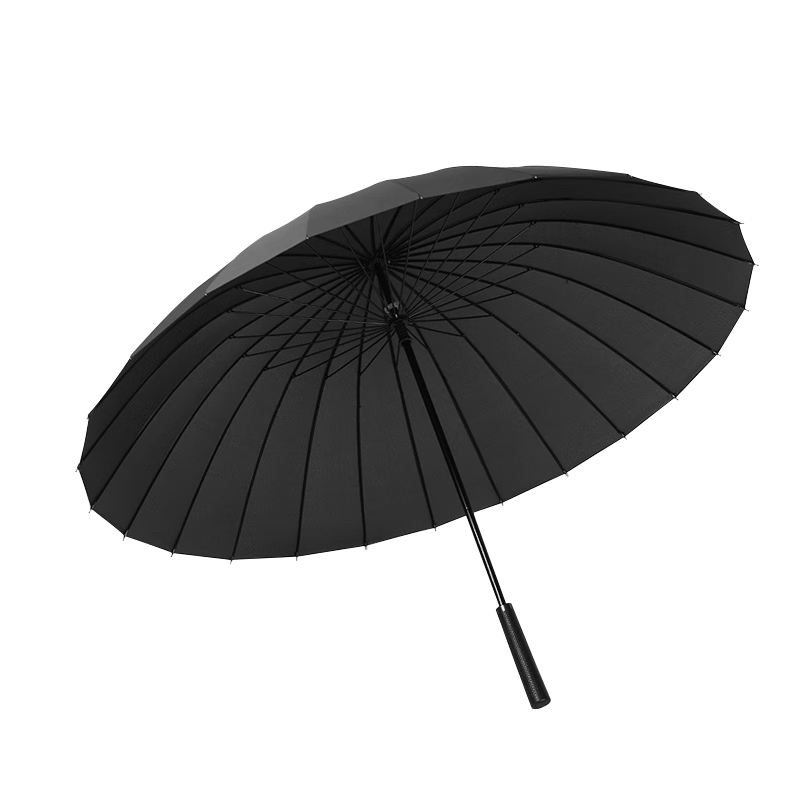 MAYDU Long-Handle Umbrella, Large Size, Reinforced And Thickened, Sturdy And Windproof, Men's Manual Long-Handle Straight Umbrella, Black M5003