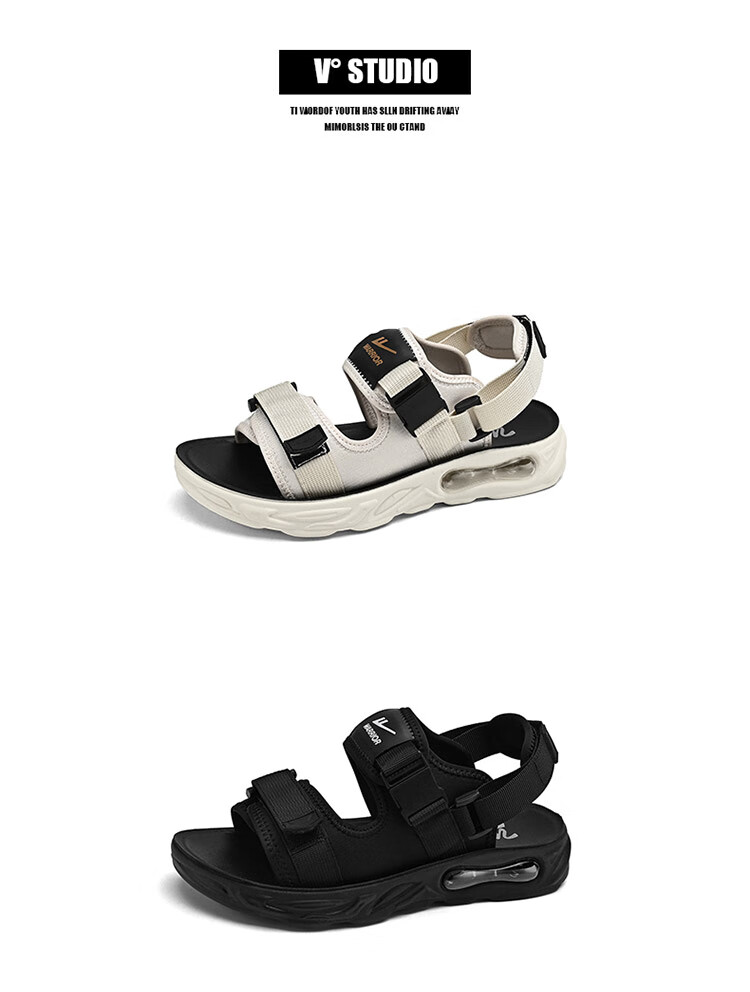 Warrior Men's Shoes, Autumn New Style Sandals, Soft-Soled Versatile Casual Beach Shoes for Men, 1082 Beige, Size 44 3