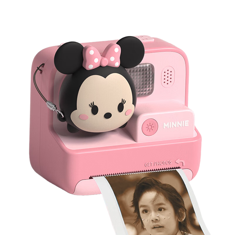 Disney Instant Print Color Photo Camera with Dual Lenses for Children, Students, Boys And Girls, Toy Mid-Autumn Festival Gift