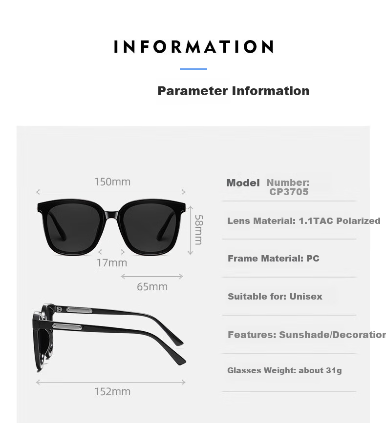 Boshide Sunglasses, Driving-Specific Sunglasses for Men, Fashionable And Stylish Sunglasses, Black Frame with Gray Lenses 12