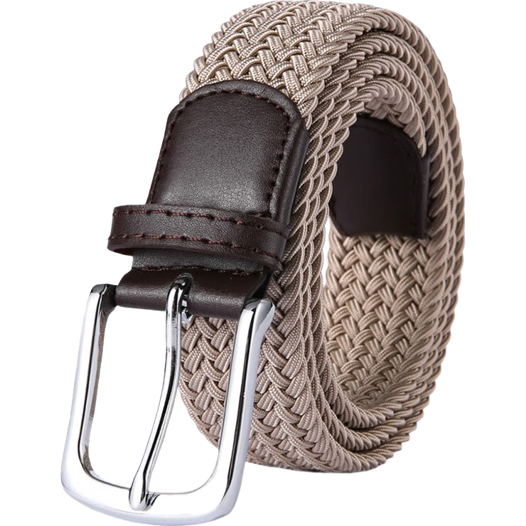 JEEP SPIRIT Men's Canvas Belt, Casual Versatile Waistband, Woven Pin Buckle Trouser Belt for Young And Middle-Aged Men, 130CM, 520 Gift