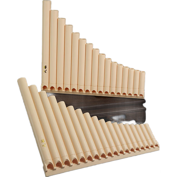 Swan Pan Flute C Key 18 Notes Professional Performance Level Panpipe for Primary and Secondary Students 18 Pipes Ivory White Standard Edition