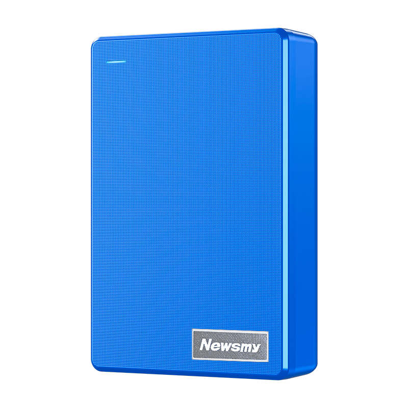 Newsmy 1TB External Hard Drive Mechanical Dual Disk Backup Qingfeng Plus Series USB3.0 2.5-Inch Sapphire Blue Large Storage Phone Connection Checkered Desig