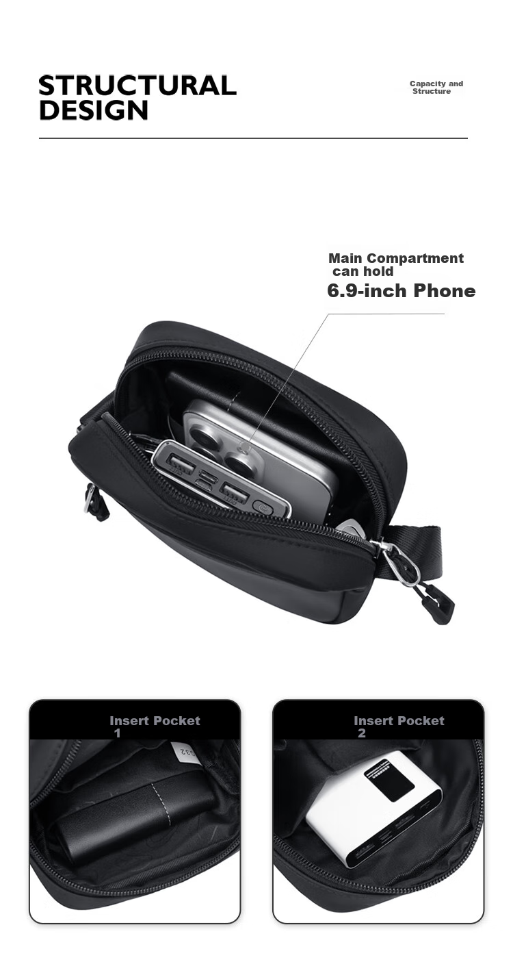 GOLF Shoulder Bag for Men, Casual Crossbody Bag, Lightweight Mini Phone Bag, Versatile Small Backpack, Hanging Bag, Sports Bag 6
