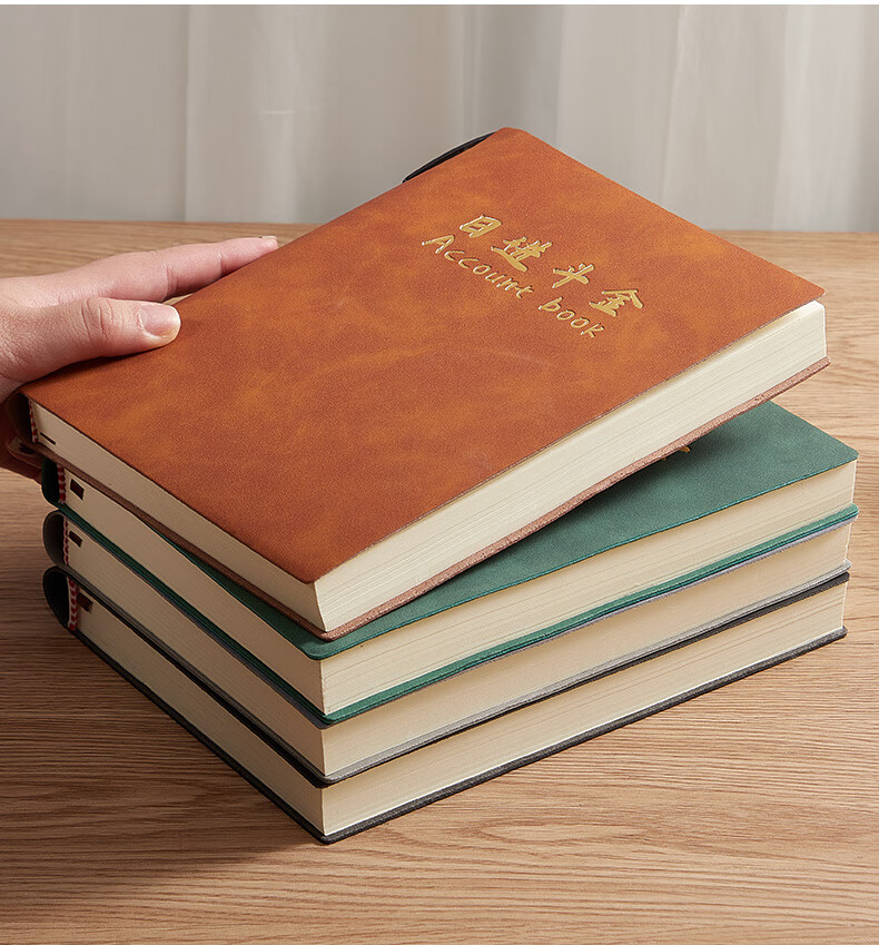 Jinyi 2026 New Daily Journal Notebook, Thick Cash Account Book with Detailed Records, Income And Expense Report, Business Revenue Ledger, A5 Accounting Book - Red (180 Pages) 16