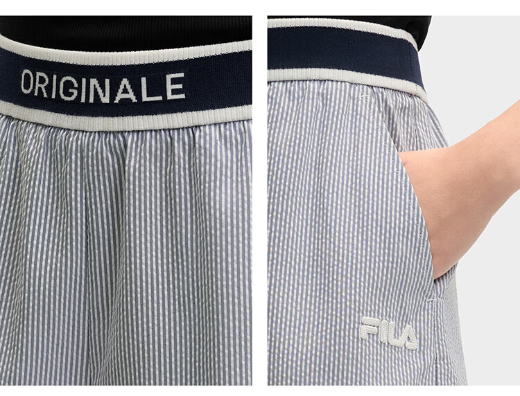 FILA Official Yang Mi Same Style Women's Woven Shorts, Summer Fashion Simple Loose Casual Three-Quarter Pants 5