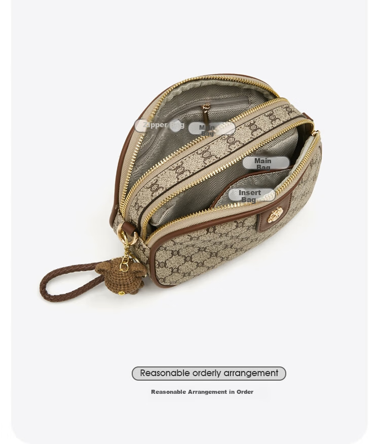 FOXER Women's Handbag, Large Capacity Shoulder Bag, Crossbody Bag, Phone Pouch, Small Purse, Light Luxury Valentine's Day Gift 3