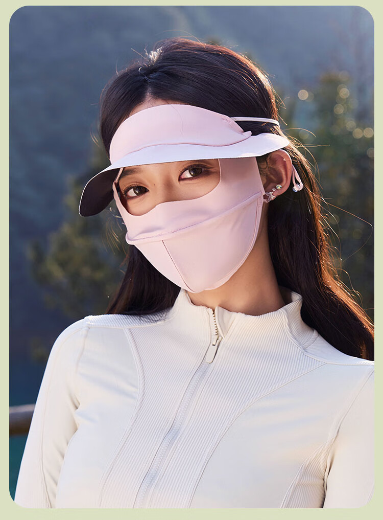 Nanjiren 2025 New Black Vinyl Sun Protection Hat for Women, Open-Top UV Shield Face Mask Sunshade Hat, Fashionable Summer Sun Hat for Women 17