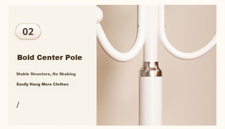 Muhanyue Floor-Standing Clothes Rack, Coat And Hat Stand, Bedroom Garment Hanger, Floor Storage Shelf, Thickened And Reinforced 9