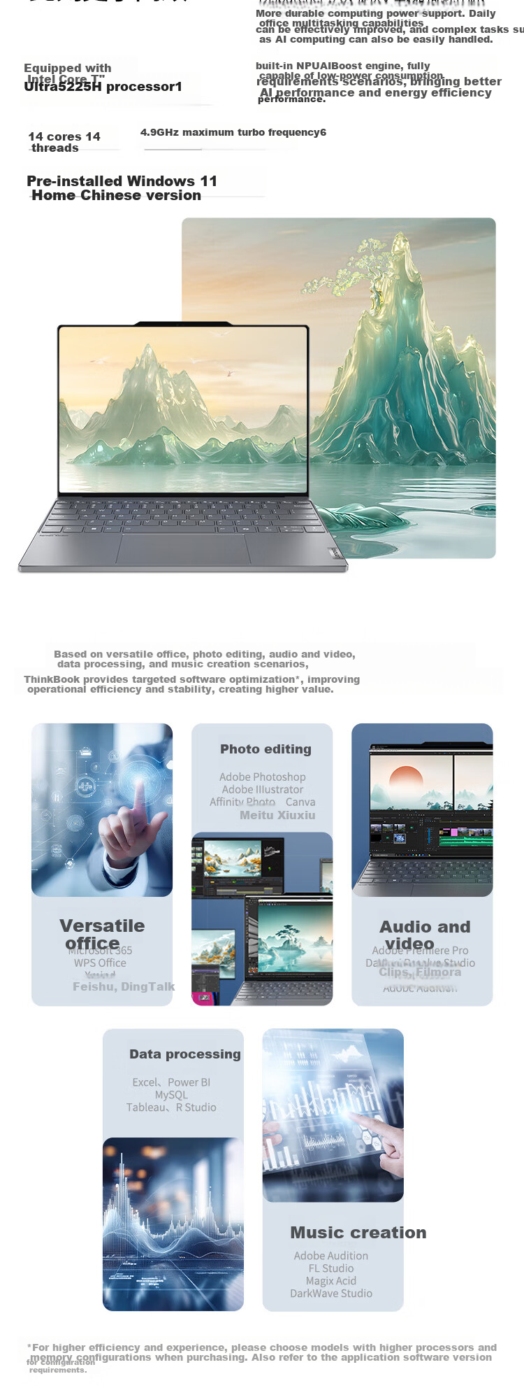 ThinkPad [Subsidy 15%], Lenovo Laptop ThinkBook X, Core Ultra5, 13.5-Inch, 32GB RAM, 1TB Storage, 2.8K AI High Refresh Rate Screen, for Office Use 14