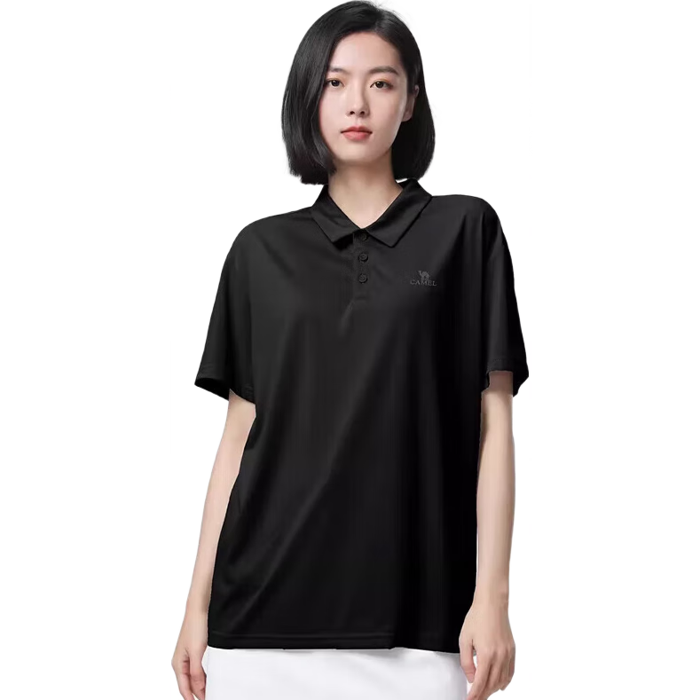 CAMEL Outdoor Short-Sleeve Polo Shirt for Men And Women, Spring And Summer Collared Casual T-Shirt, Quick-Dry Sports Top A012251003C