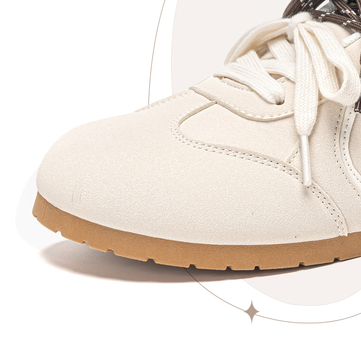 Warrior Women's Casual Ballet Style Sneakers Spring Summer Beige Size 40 Comfortable Soft Sole Fashion Versatile Shoes 11
