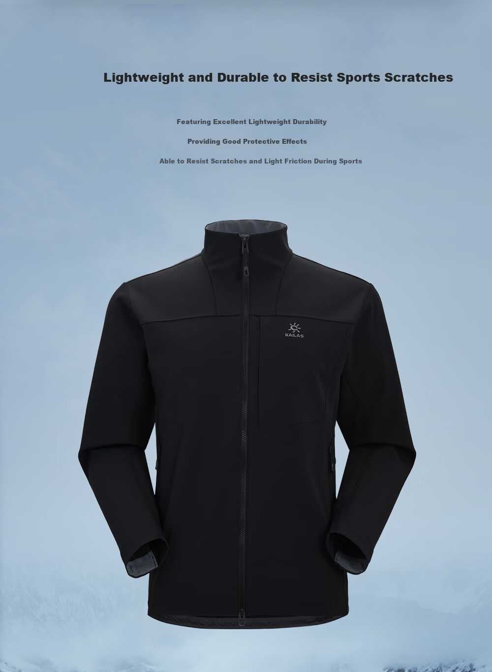 KAILAS M8 IC Stand Collar Thermal Softshell Jacket Men Durable Stretch Outdoor Climbing Windproof Jacket Autumn Winter 5