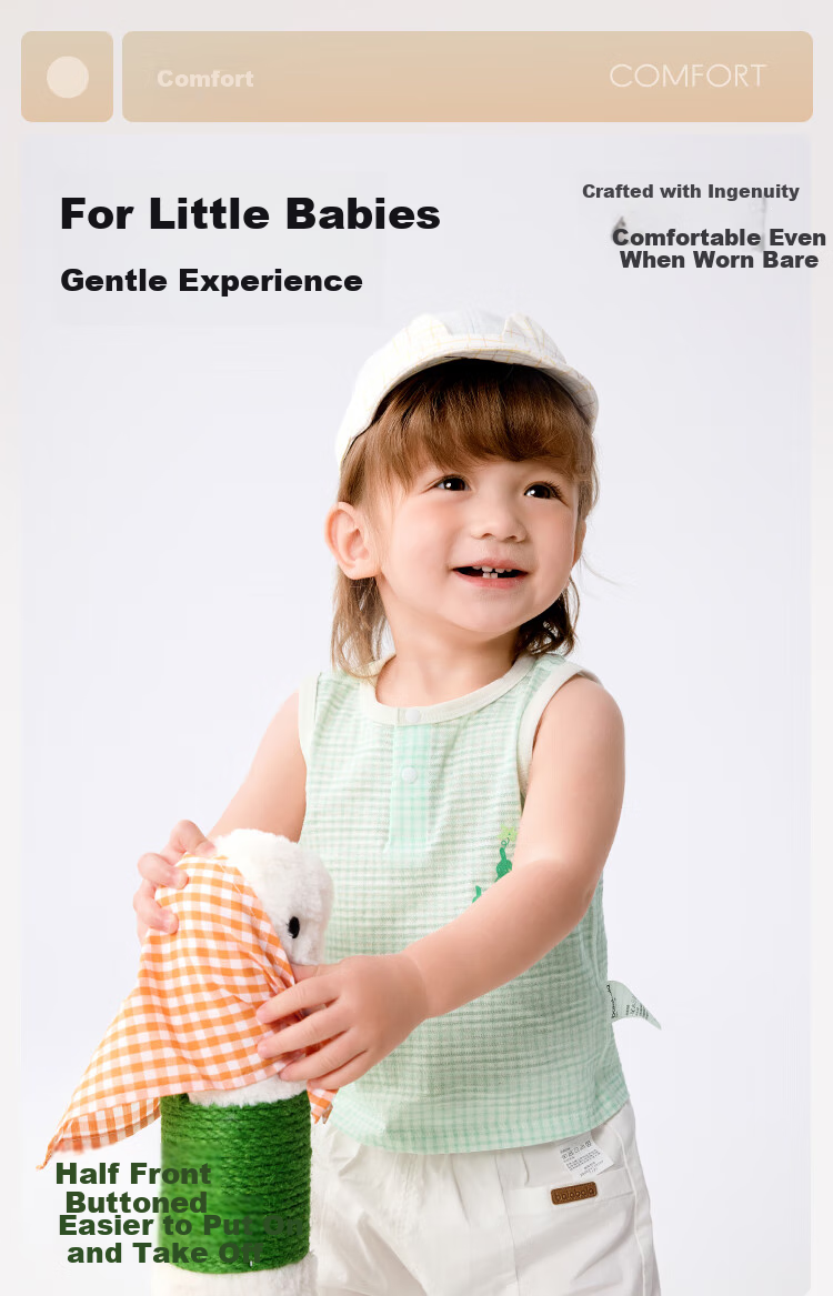 Balabala【balaOne】Baby Vest Infant Summer Outerwear 2026 Two-Piece Set Cute 4