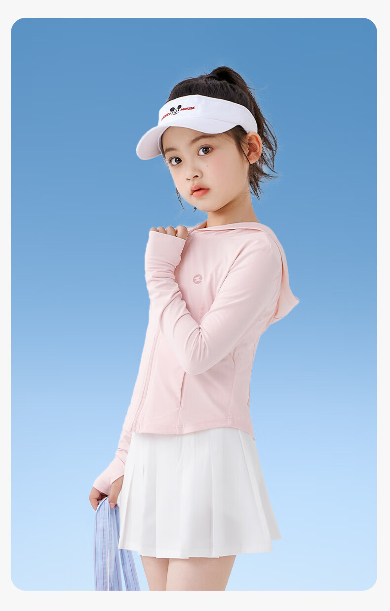 Zuoxi Girls' Sun Protection Clothing, Children's Summer Cool Lightweight Jacket, 2026 New Style Girls' Skin Coat, Pink, Size 140 9