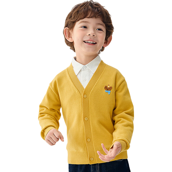 BALABALA Children's Clothing, Boys' And Girls' Sweaters, Autumn And Winter 2025 Cardigan, Toddler Knitwear, New Year's Outfit, 209125103202