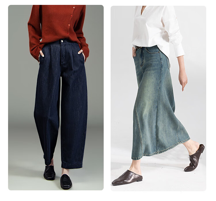 Dme [Three-Proof Technology] 2025 Spring Breathable Comfortable Lyocell Cotton Dense Twill Narrow Straight Jeans for Women 9
