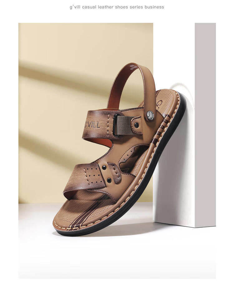 Guizhibu Summer New Versatile Thick-Soled Non-Slip Beach Shoes, Sandals for Outdoor Wear, Breathable Casual Shoes, G307, Gray, Size 40 6