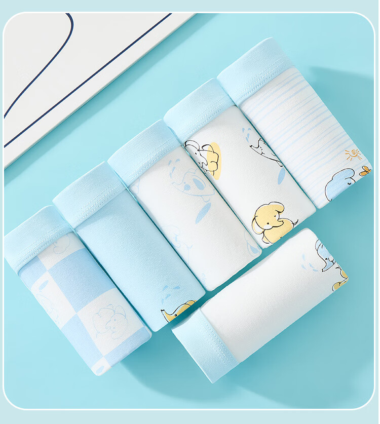 LangSha Children's Underwear, Boys' Antibacterial Pure Cotton Underwear, Youth And Older Children's Boxer Briefs, Baby Shorts, Six-Pack, Size 140 12