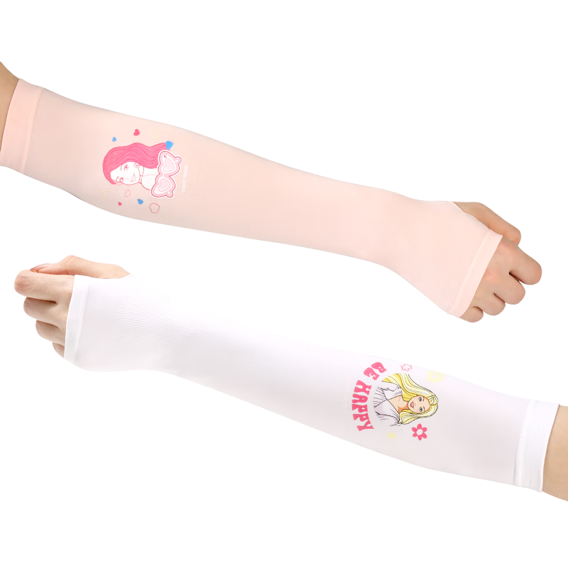 Barbie Girls' Ice Silk Sun Protection Sleeves Children's Summer Thin UV Protection Arm Sleeves Outdoor Baby Arm Guards