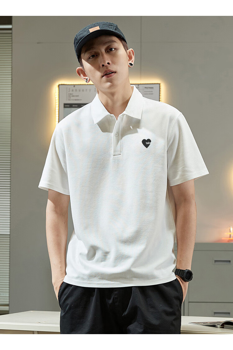 TonLion 2026 Autumn And Winter Men's Polo Shirt, Short Sleeves, Left Chest Embroidery, Small Details 31