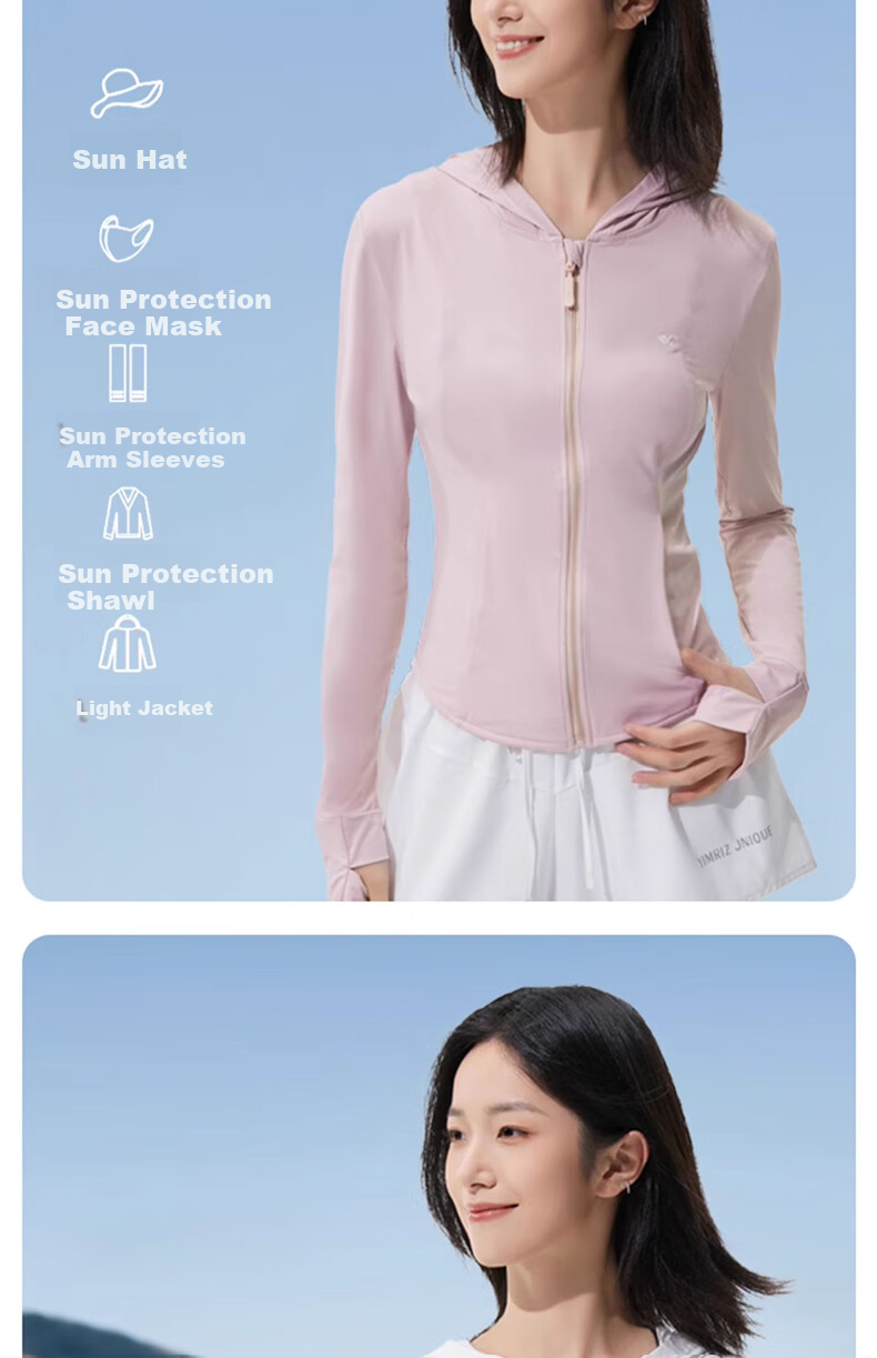 VVC Sun Protection Clothing for Women, Slim Fit Ice Silk Cool-Feeling UV-Resistant Urban Light Outdoor Jacket, Premium Gray, M 10
