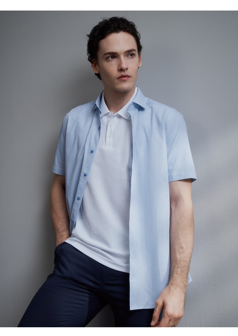 G2000 Cotton Soft Skin Pique Polo Shirt with Contrast Collar Spring Summer Mall Edition Pink Blue M 5