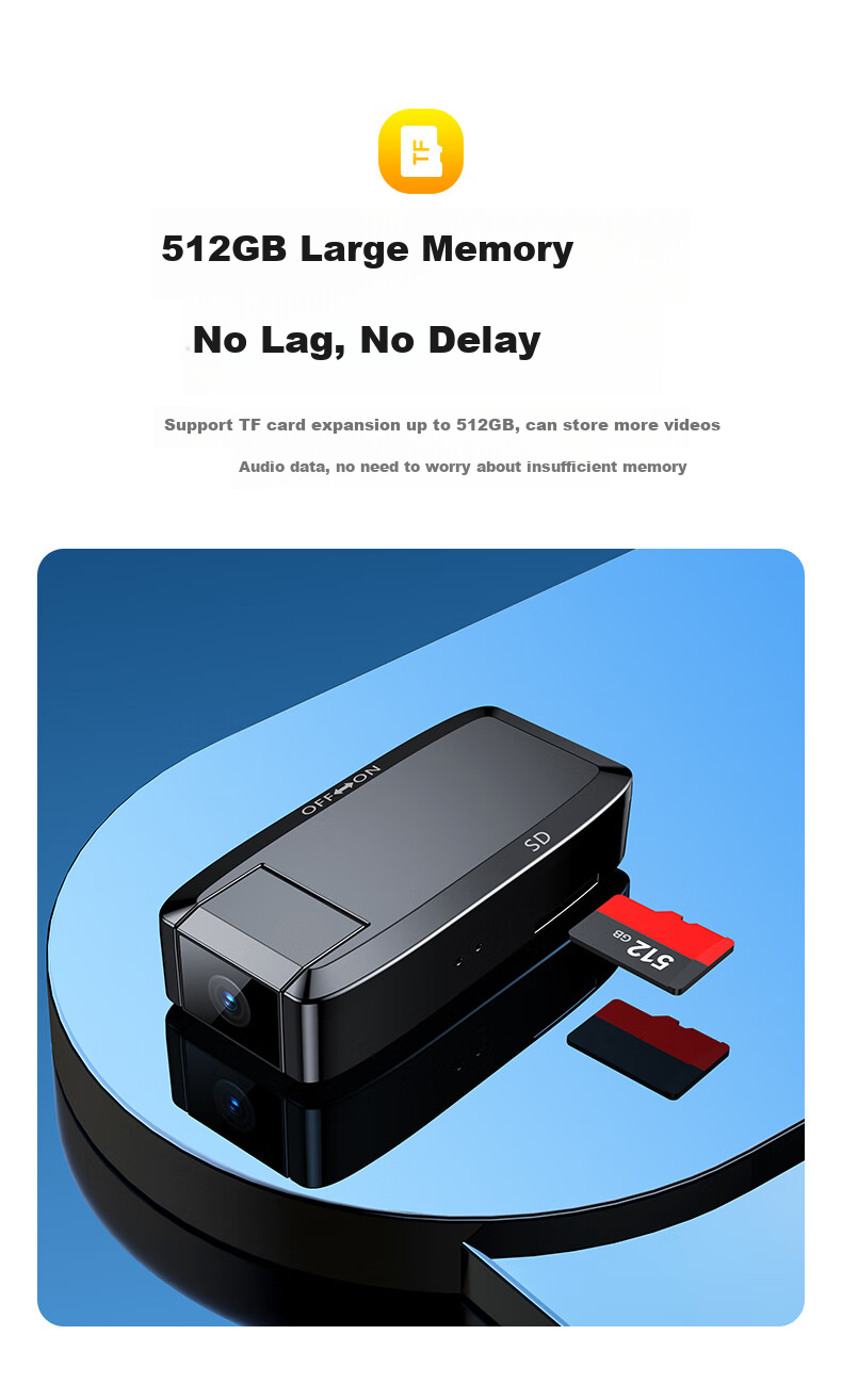 Yescool A8 Camera, 32GB Action Camera, 1080P Professional HD, One-Touch Recording And Photography, Audio And Video Recording Device, Long Standby Time, Large Capacity, for Meetings, Training, Negotiations, Evidence Collectio 14
