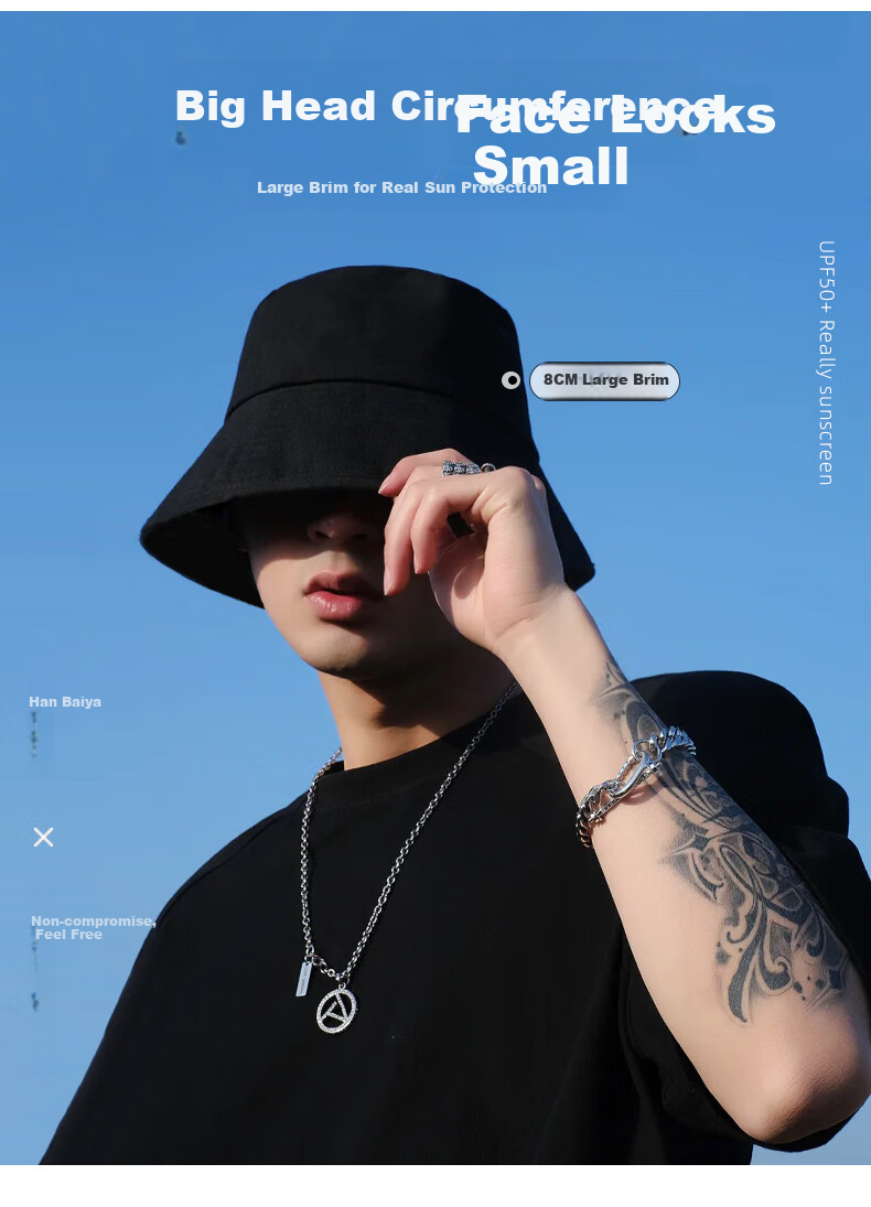 GRGN Sun Hat for Men, Summer UV Protection Outdoor Sun Hat, Fisherman Hat, Short Brim Cap for Men 23212 2
