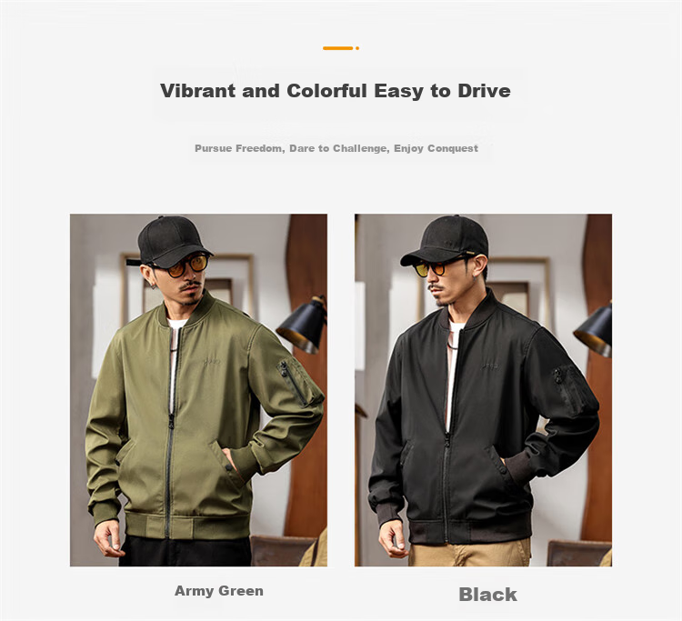 JEEP Men's Executive Jacket, Spring And Autumn Loose-Fitting Workwear Casual Clothing for Men, Army Green, L 2