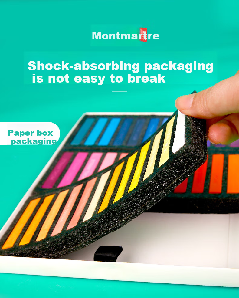 Mont Marte Colored Chalk, Drawing Sticks, Colored Chalk, Hand-Drawn Chalk, Blackboard Paint, 48 Colors, MMPT0030, Art Sketching 5