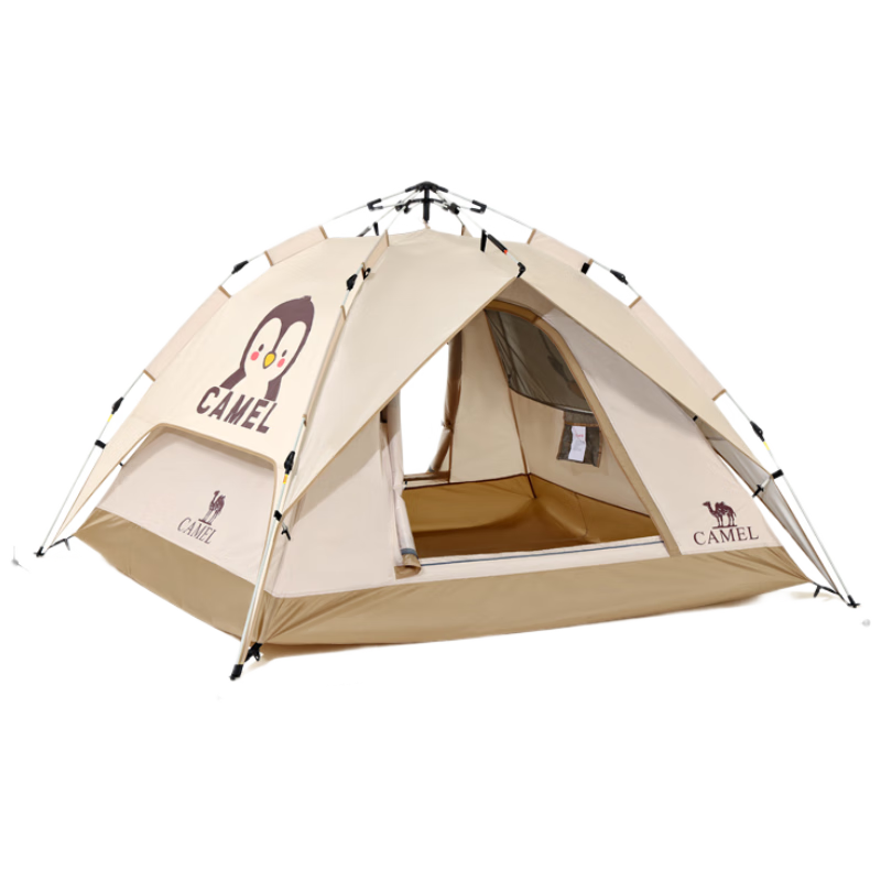 CAMEL Outdoor Penguin Tent, Portable Folding Tent, Automatic Quick-Open, Rainproof, Sun-Resistant, Thickened, for Wilderness Camping B004