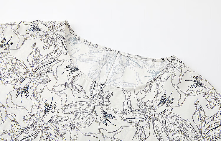 Demana Silk-Like Draped Summer Glossy Twill Satin Printed Shirt Commuter Long Sleeve Elegant Blouse for Women 7