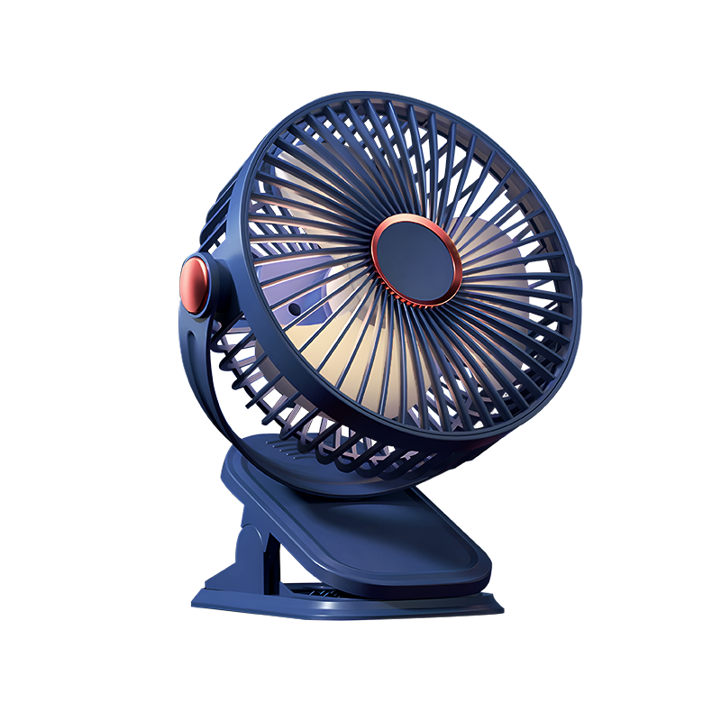 Befon Small Desk Fan, Electric Fan for Dormitory, Quiet Mini Clip-On Fan, USB Fan for Office, 6-Inch Mini Tabletop Fan, Baby Feeding Fan, Blue 0963
