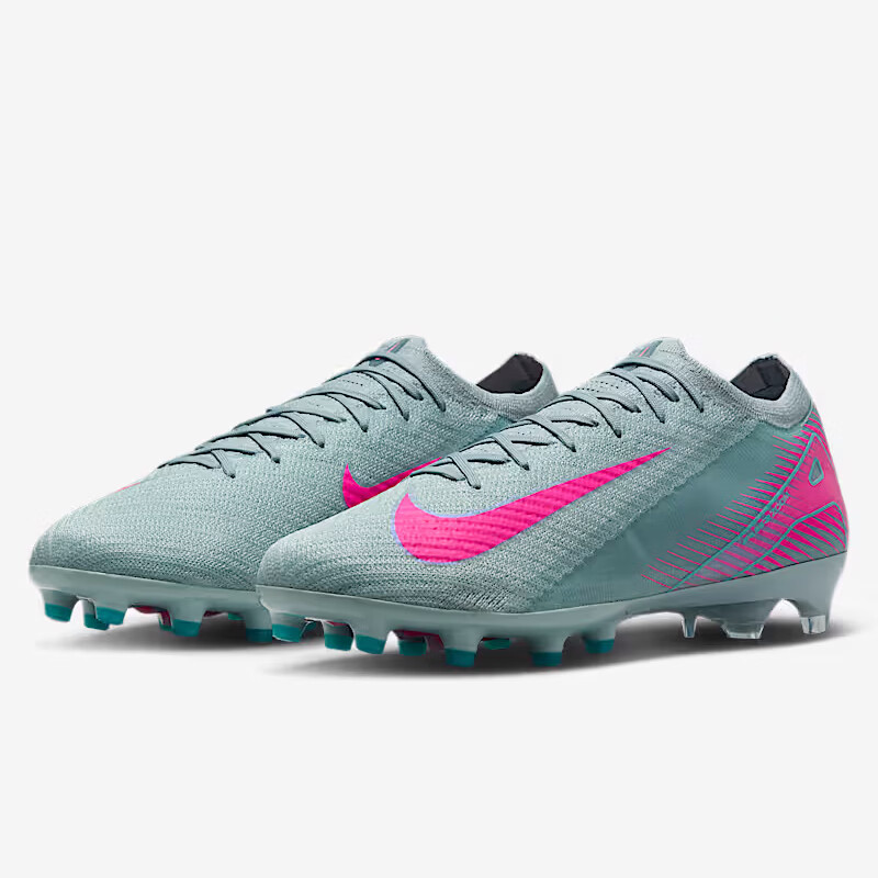 NIKE Men's Soccer Cleats, Jike VAPOR 16 AG Short Studs, Sports Shoes, FQ8693-301, Blue/pink, Size 43 3