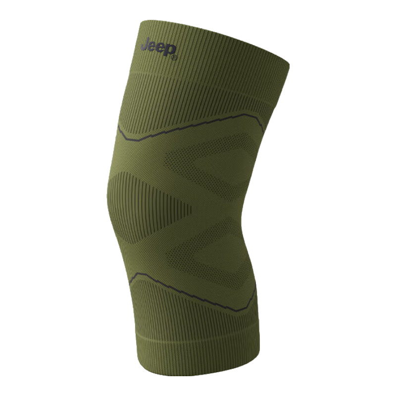 JEEP Knee Pads Sports Knee Brace for Men And Women Basketball Anti-Collision Running Fitness Breathable Protective Gear Army Green Size L