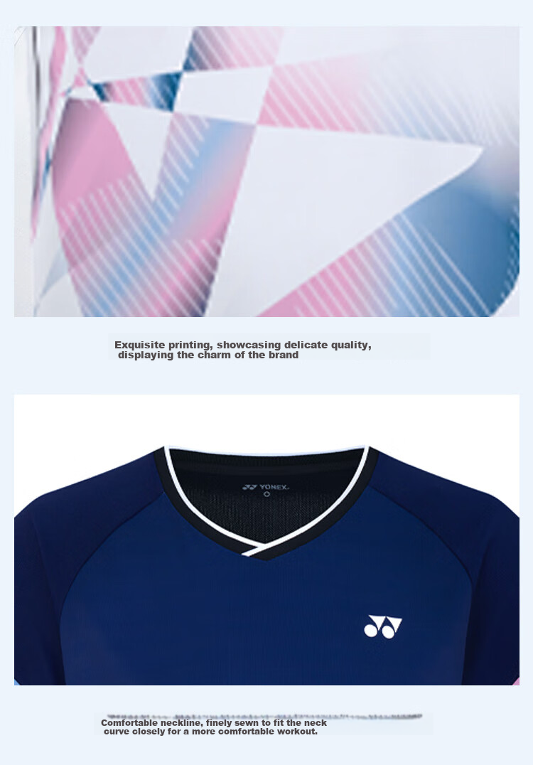 YONEX Badminton Shirt, Competition And Training Wear, Sweat-Absorbing And Breathable, Women's Sports T-Shirt, 210095BCR, White, Size O 6