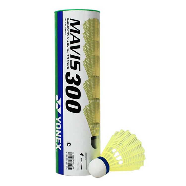 YONEX Badminton Shuttlecock, Durable Flight Stability, Competition And Training, Nylon Plastic Ball M-300 Yellow