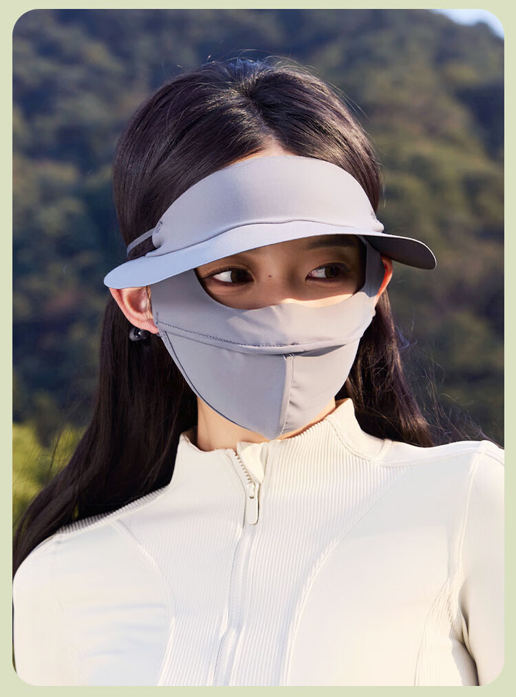 Nanjiren 2025 New Black Vinyl Sun Protection Hat for Women, Open-Top UV Shield Face Mask Sunshade Hat, Fashionable Summer Sun Hat for Women 12