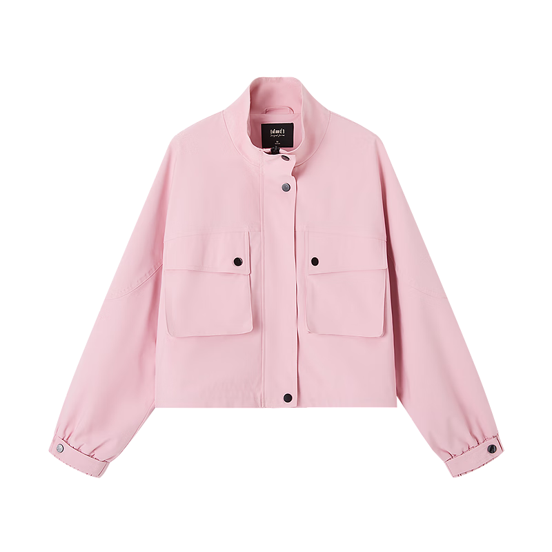 Dme [Nordic Cotton Triple Protection System] Spring Urban Light Outdoor Large Pocket Elastic Waist Drawstring Sleeve Short Women's Jacket
