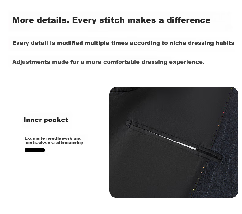 FIRS [Wrinkle-Resistant And Stylish] Men's Suit Jacket for Spring And Autumn, Business Casual Single-Breasted Blazer, Dad Suit Top, Men's Workwear 8