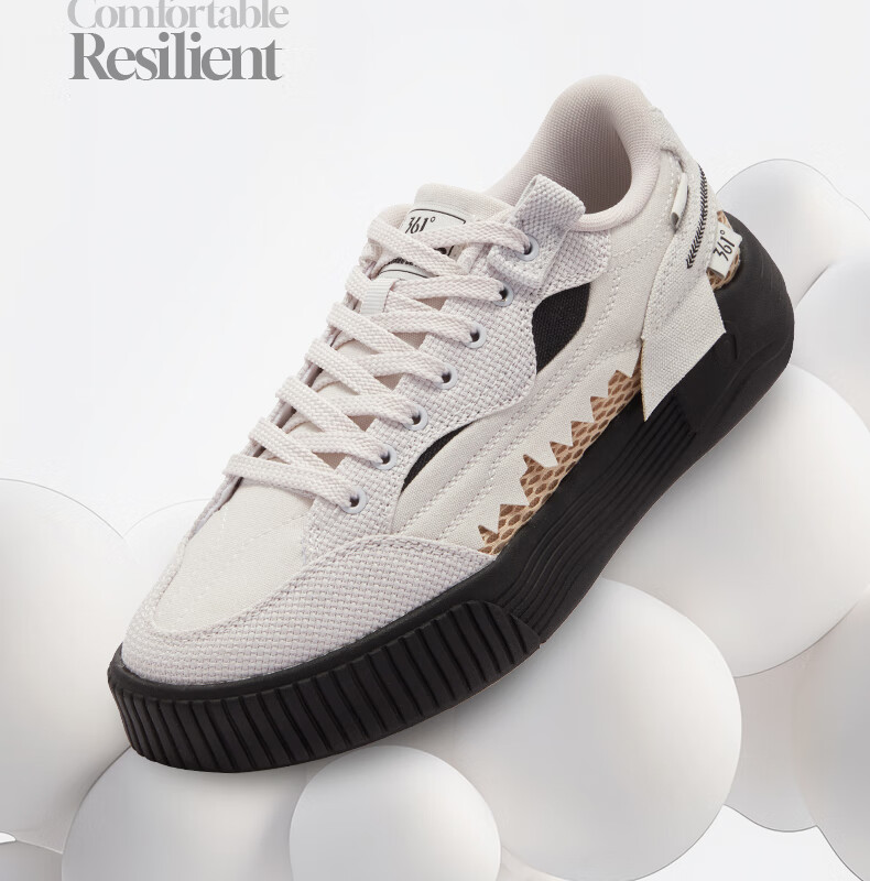 361° Women's Canvas Shoes, Spring And Summer Casual Breathable Flat Shoes, Low-Top Versatile Sneakers, 682526604-3 8