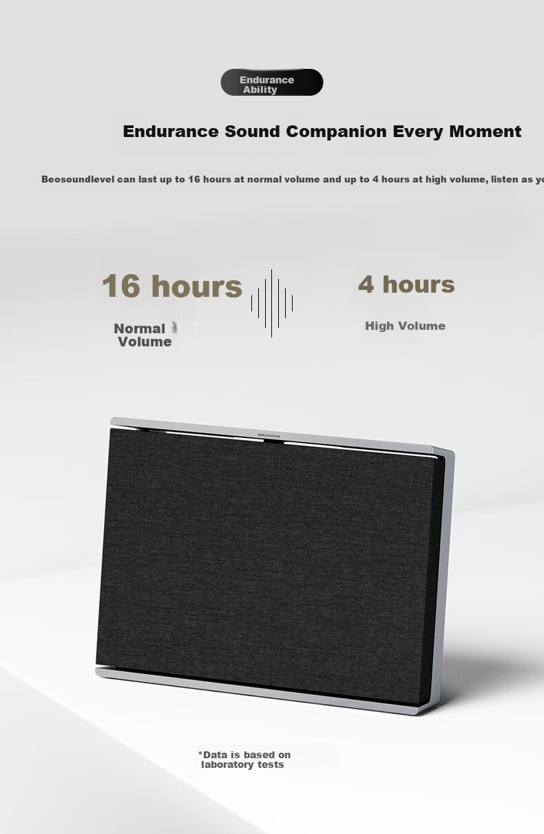 B&O [Gong Jun Endorsed] Beosound Level Bluetooth Speaker, Portable High-End Art Audio for Home Use, B& Audio, Dark Gray, Mid-Autumn Festival Gift 6