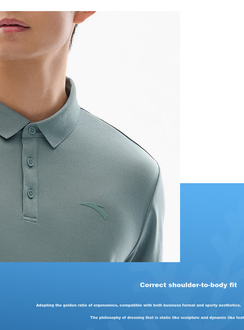 Anta Xingdong Polo | Quick-Dry Short Sleeve T-Shirt Men's Summer Breathable Collared Business Casual Commuter Top 8