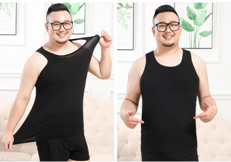 Langsha Plus Size Men's Cotton Vest 2026 New Loose Fit Extra Large Pure Cotton Sports Fitness Tank Top 20