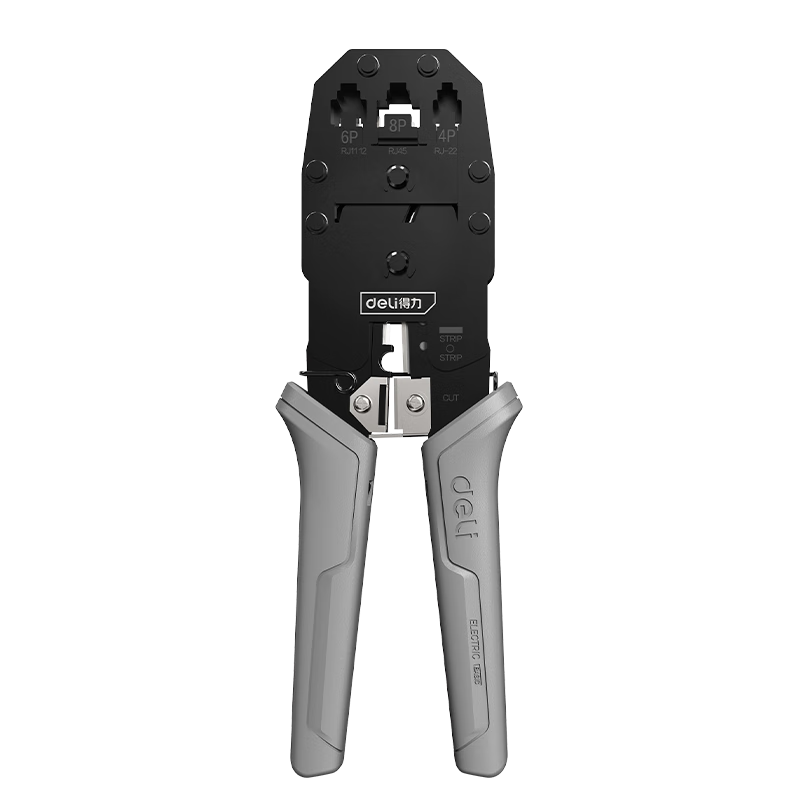 Deli Three-In Network Pliers, Cable Crimping Tool, Telephone Crystal Head Crimping Tool, Multifunctional Labor-Saving Wire Stripper And Crimper, Cable Pliers Set of 4 Pieces