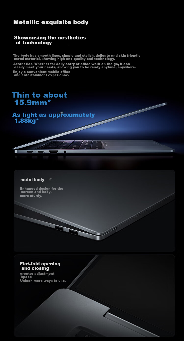 MI Notebook, Redmi REDMI Book Pro 16 2025 Thin And Light Laptop, High-Performance Intel Core 2nd Generation, for Study And Office Use 4