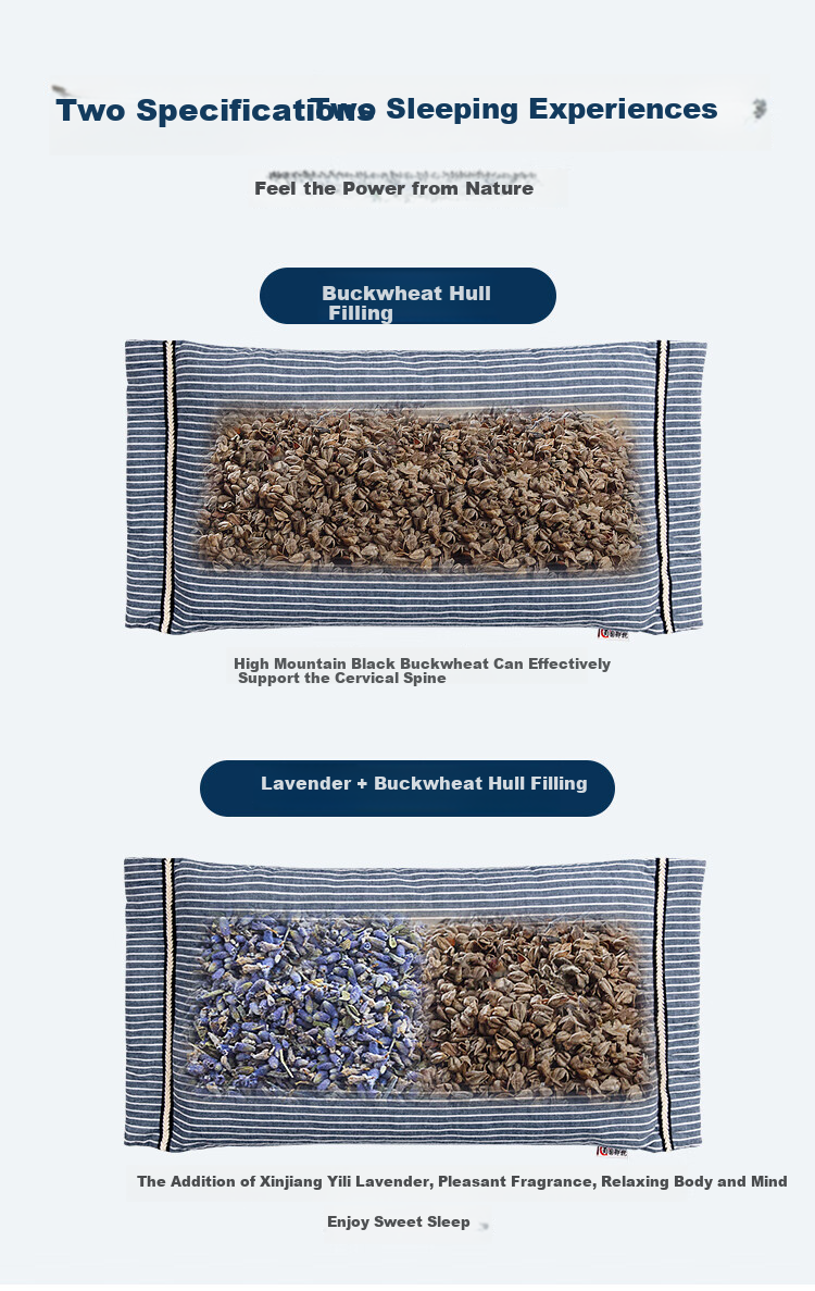 Shuguoyu 3.5 Jin (7.75 Lbs) Full Buckwheat Hull Cervical Pillow, Comfortable Summer Sleep Pillow Core, for Students And Adults, Single Hard Pillow 5